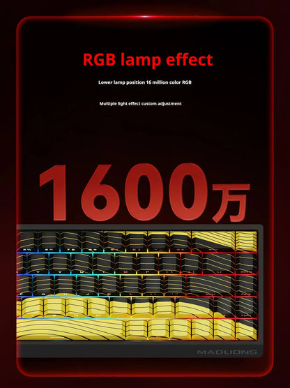 FGG MAD60 Gaming-RGB-Tastatur mit magnetischen Schaltern, fürs Gaming, Full-Key-Hot-Swap, schnelle Reaktionszeit, individuell anpassbare Gaming-Tastatur für Einsteiger