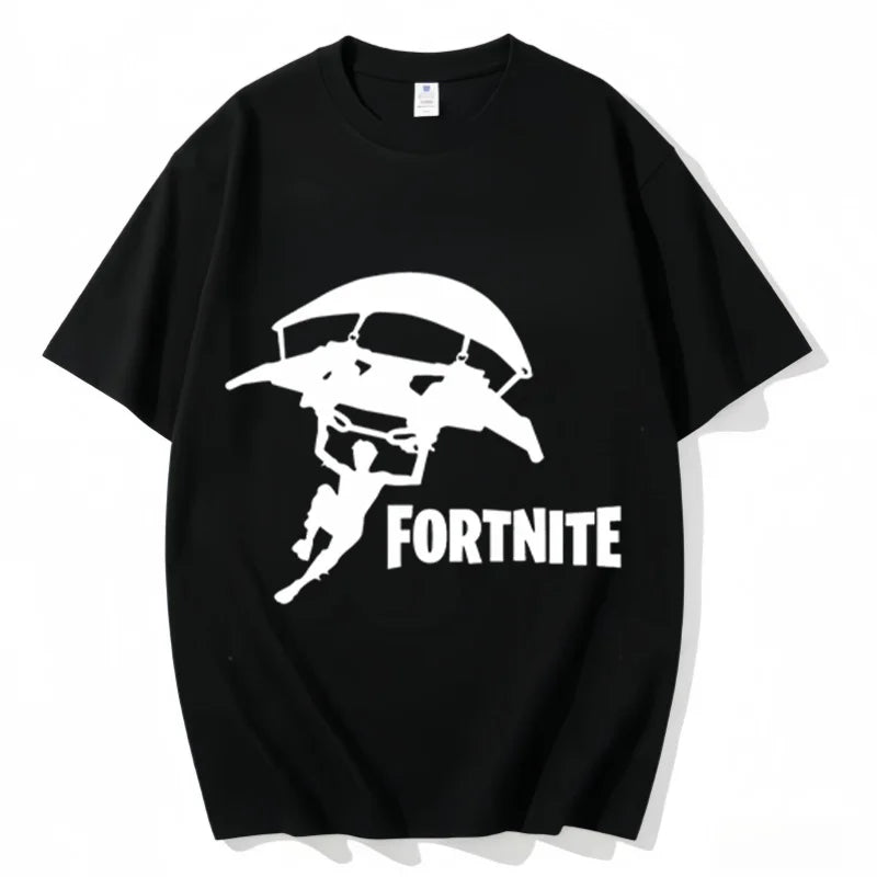Fortnite Rundhals-T-Shirt für Erwachsene, unisex, Gaming-Dance-Mode, neu, aus reiner Baumwolle, kurzärmeliges Oberteil, perfekt für Freizeit und Urlaub