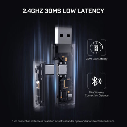 EKSA G19BT 2.4GHz Wireless RGB Headphones With Mic USB/type C Transmitter Over-Ear Gaming Headset