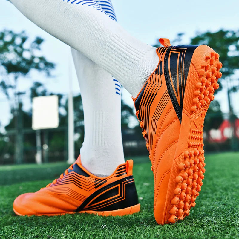 Crampons de Football unisexes pour jeunes, chaussures de Football légères TF pour les matchs d'entraînement, poignée améliorée, confort, conception Durable