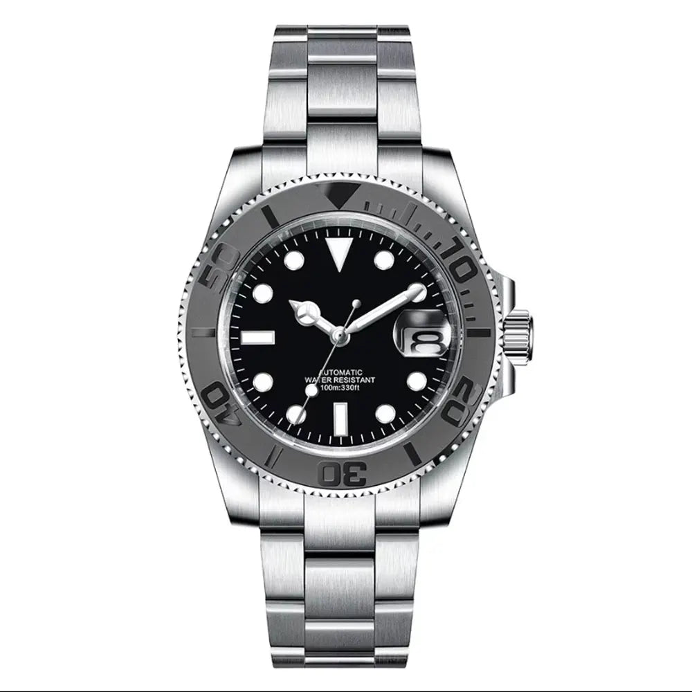DIY Custom Automatic Watch Logo for Men High Quality NH35 Diving Mechanical Watches Sapphire Waterproof Ceramic Bezel 120 Click