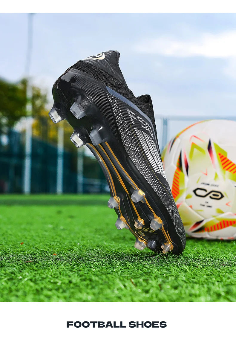 New Men Soccer Shoes Cleats Training Boys Sport Football Boots FG/TF Non Slip Match Breathable Adult Long Spikes Outdoor Sneaker