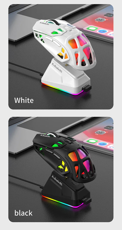 Lenovo Tri-Mode Lightweight Gaming Mouse with RGB Charging Dock 12000DPI 2.4G/Bluetooth/Wired Ergonomic Mouse for PC Laptop
