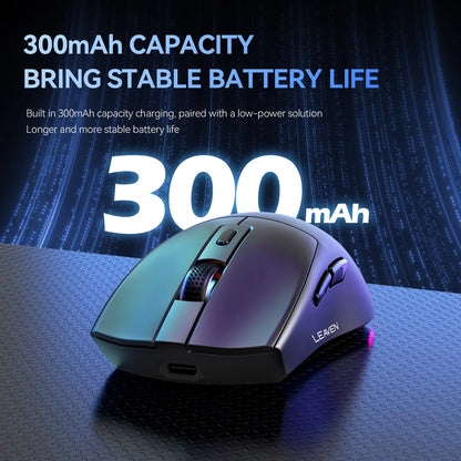 X3 Wireless Bluetooth Mouse 2.4G Dual-Mode Connection, DPI Adjustable,Lightweight Gaming Mouse,RGB Light,300mAh Battery Capacity