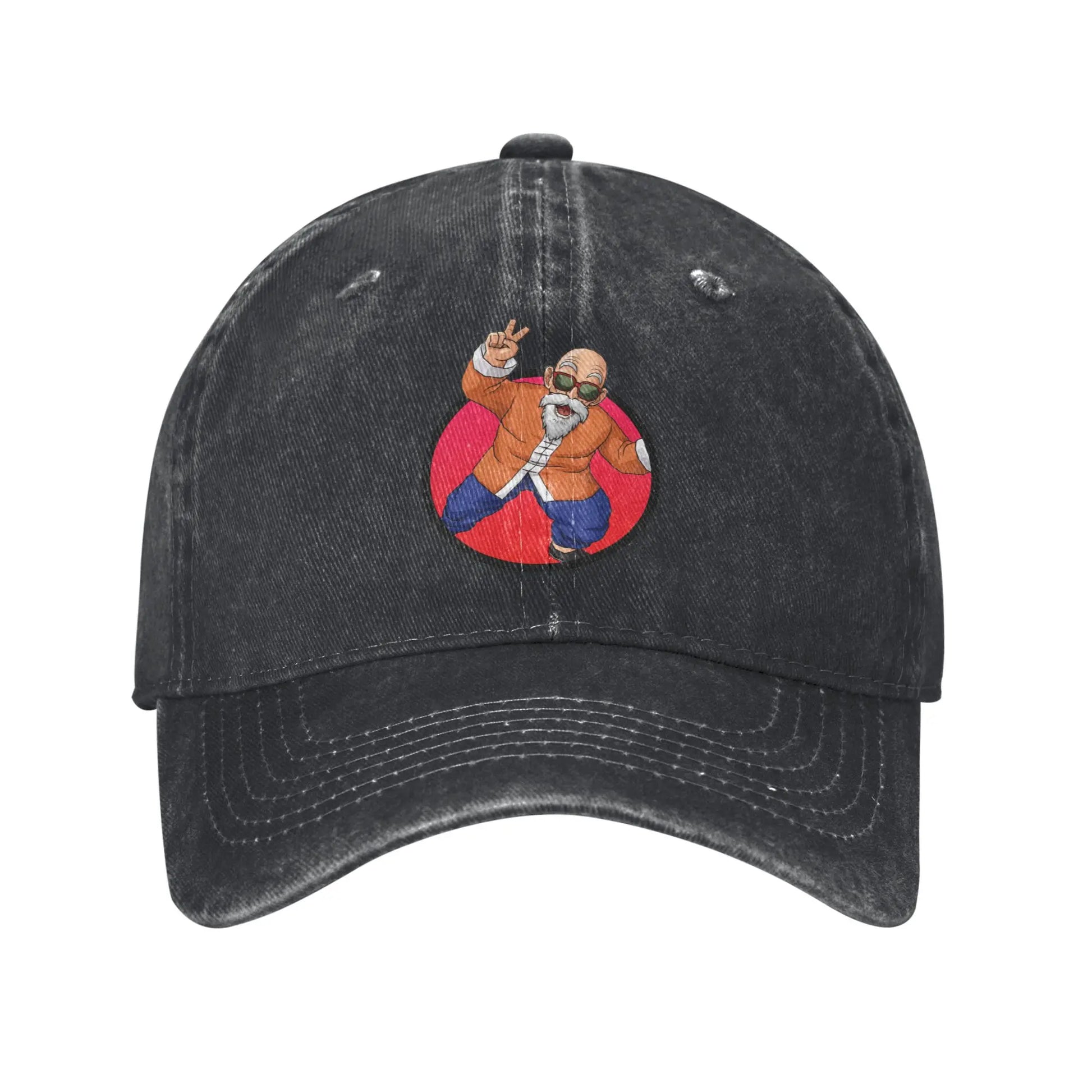 Dragon Ball Master Rosh TURTLE SCHOOL Unisex Baseball Cap  Distressed Washed Caps Hat Fashion Outdoor Unstructured Soft Headwear, Produit gaming premium Fraquane, équipement gamer