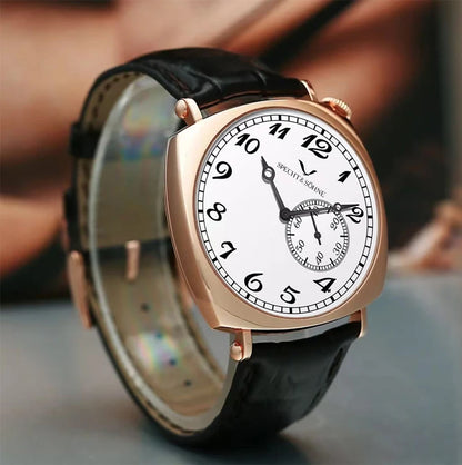 New 2026 Specht & Söhne 1921 Men's Automatic Mechanical Wristwatch Rose Gold Sapphire Crystal Genuine Leather Relogio Masculino