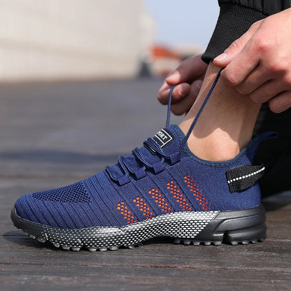 Casual herensneakers van mesh, lichtgewicht en ademend, met zachte zool – instap hardloopschoenen, lage loafers en trainers voor heren
