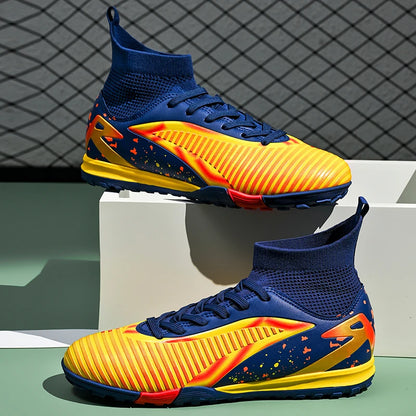 Chaussures de football pour hommes, crampons longs FG / crampons courts TF, antidérapantes, pour terrain naturel et synthétique, entraînement