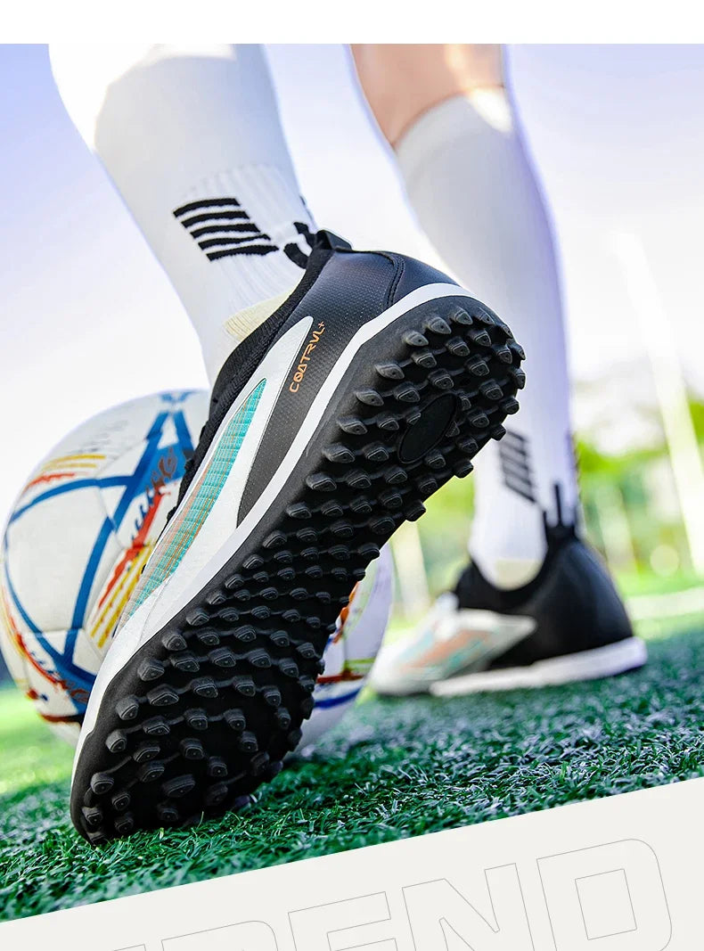 New Men Football Boots Non Slip Soccer Shoes Sport Outdoor Cleats Breathable Adult Long Spikes Training Boys Match Comfortable