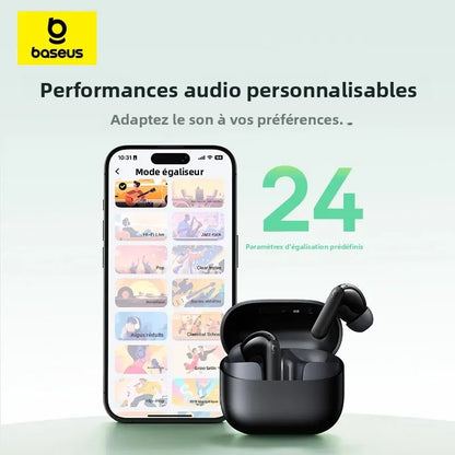 Baseus Bass EP10/BP1 NC -43dB Noise Cancelling ANC True Wireless Earbuds Bluetooth 6.0 In-Ear Wireless Earphones 4-Mics Ear buds