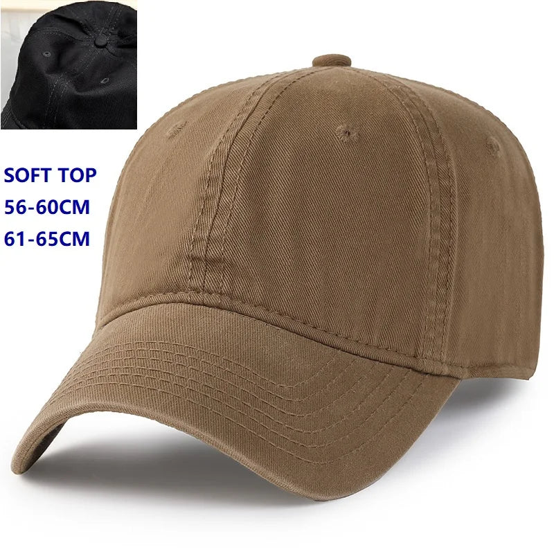 Cappellino da baseball da uomo e da donna oversize XXL, 100% cotone, cappellino da baseball grande per teste grandi 56-63 cm (23,5"-25,5"), cappellino "dad cap" semplice e regolabile