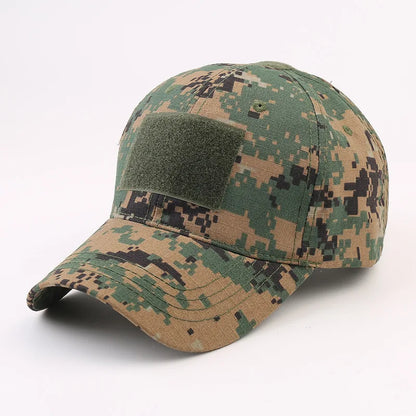 1 pz. Cappellini da baseball mimetici tattici da outdoor per soldati, da combattimento e paintball, cappellino regolabile, cappellini estivi con chiusura a scatto per uomo e donna