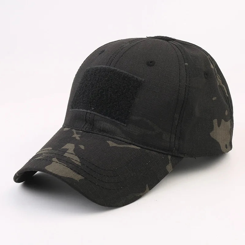 1 pz. Cappellini da baseball mimetici tattici da outdoor per soldati, da combattimento e paintball, cappellino regolabile, cappellini estivi con chiusura a scatto per uomo e donna