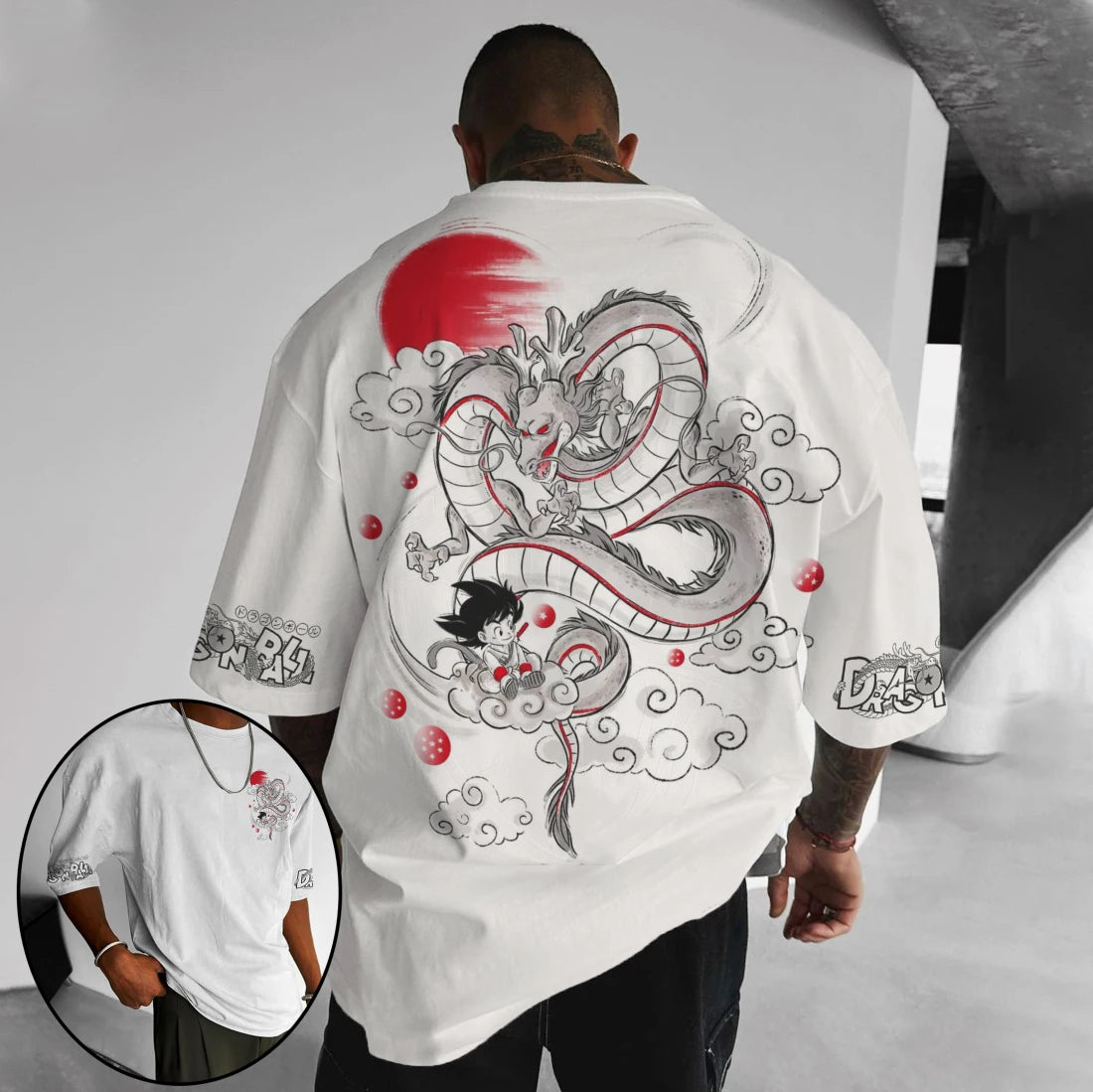 T-shirt en coton à manches courtes imprimé Dragon Ball Z : Son Goku et Vegeta – Vêtements pour hommes et femmes – Style Harajuku, Y2K, vintage, streetwear d'été