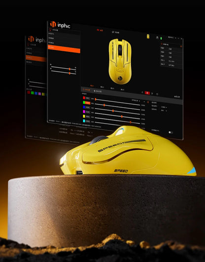 INPHIC Super Racing Car Series Wireless Bluetooth Gaming Mouse 500mA Battery Level Display Light Effect Customization