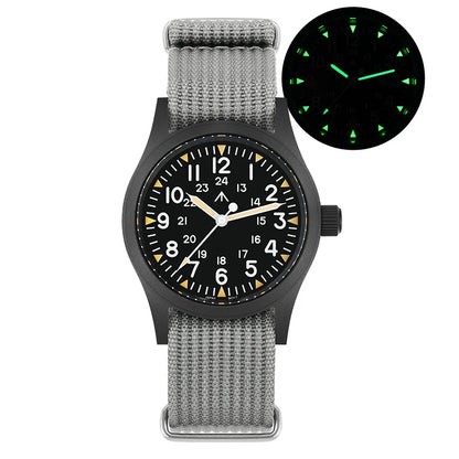 Militado ML05 Vintage Watch VH31 Sweep Second Movement Domed Sapphire Crystal With High Clear AR Coating Luminous 38mm Watches