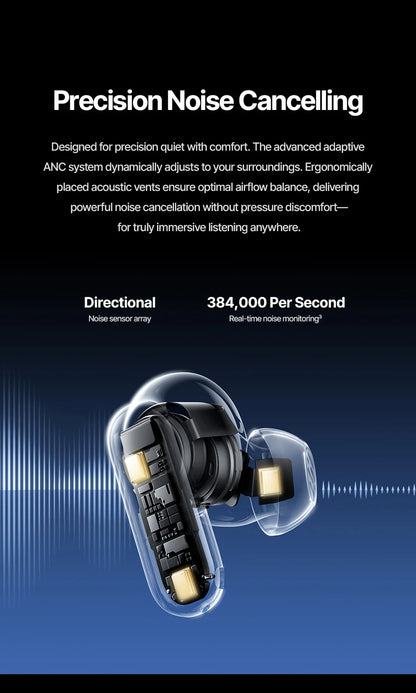 Baseus Inspire XP1 -50dB Adaptive ANC Wireless Earbuds Bluetooth 6.1 Dolby Audio 6 Mic ENC Wireless Earphones bud Sound by Bose