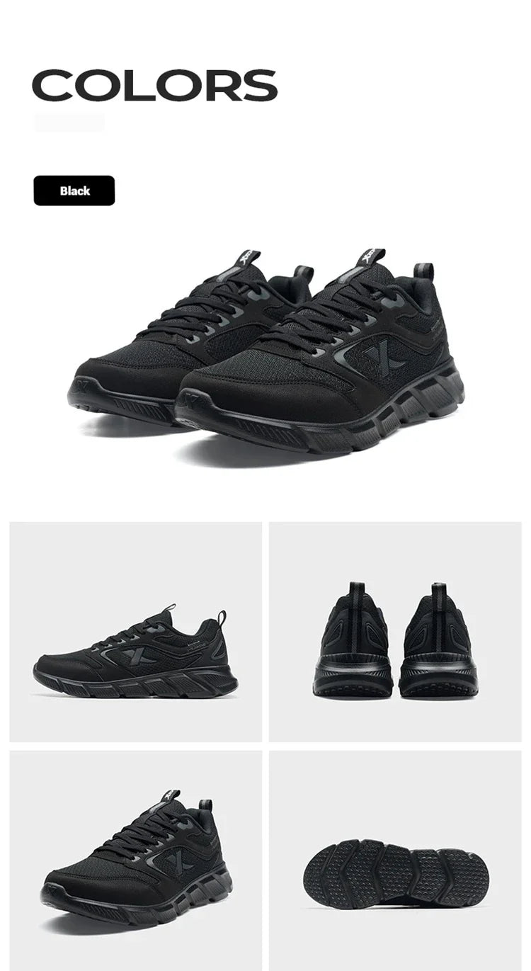 Zapatillas de running Xtep para hombre de verano, de malla transpirable, resistentes al desgaste, deportivas, ligeras, casuales juveniles, con amortiguación 875219110065