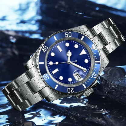 DIY Custom Automatic Watch Logo for Men High Quality NH35 Diving Mechanical Watches Sapphire Waterproof Ceramic Bezel 120 Click
