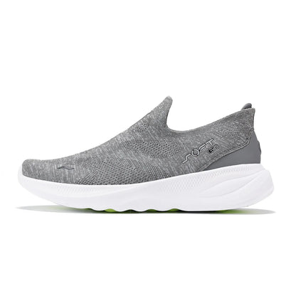 Pánske nazúvacie voľnočasové vychádzkové topánky Li-Ning SOFT GO 2 KNIT – tlmené, pohodlné a stabilné sieťované športové tenisky LiNing na beh a každodenné nosenie AGLV017
