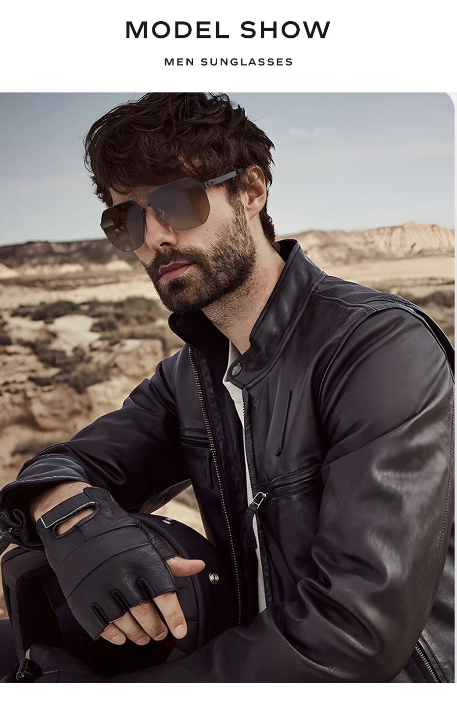 CAPONI najlonska sončna očala za moške, super elastična, iz bio-jekla, polarizirana sončna očala za vožnjo, UV400 zaščita, očala z dizajnom blagovne znamke CP23017
