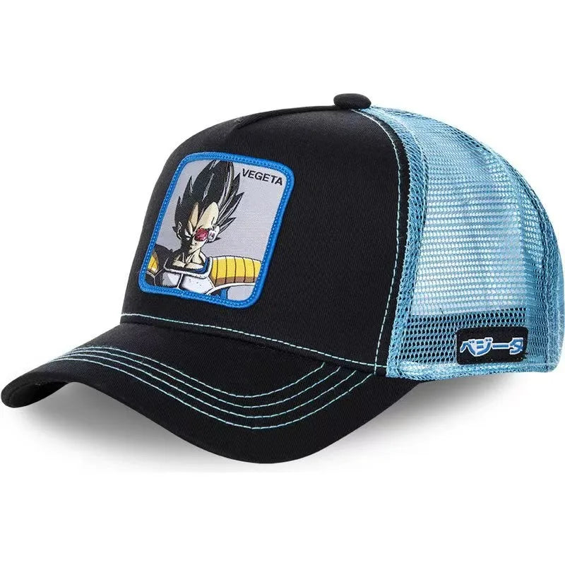 Dragon Ball Anime Embroidered Duck Tongue Mesh Hat Adjustable Breathable Baseball Hat Men's and Women's Outdoor Sunshade Hat