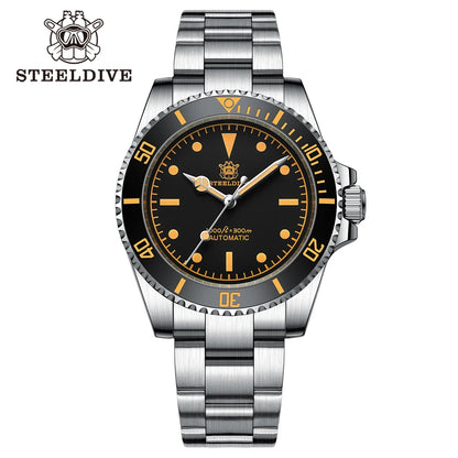 STEELDIVE SD1954V Ceramic Bezel 41MM Stainless Steel Case 300M Waterproof Vintage Luminous NH35 Automatic Men's Dive Watch