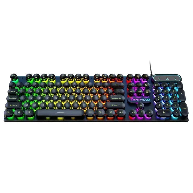 Mechanical Keyboard  Gaming Keyboard  E-sports Game Office Computer Notebook Desktop Steampunk English USB for Gaming