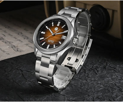 San Martin New Gada Watch 39mm Desert Texture Men Dress Watch NH35 Automatic Mechanical Sapphire Waterproof 100m Luminous SN0129
