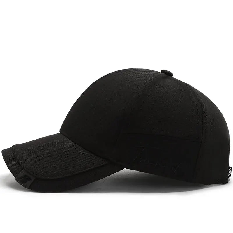 Casquette pour homme Tide Sunshade, casquette de soleil coréenne pour homme, noire, modèle Tide, simple, décontractée et polyvalente, casquette de baseball