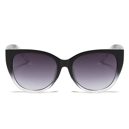 Retro-mode Cat Eye-solglasögon för kvinnor, märkesglasögon, gradientlinser, enkel design med breda ben, unisex, Cateye-modell för kvinnor, UV400