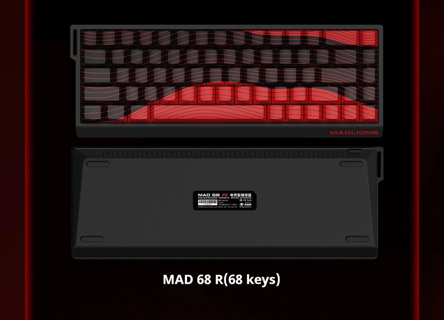 FGG MAD60 Gaming-RGB-Tastatur mit magnetischen Schaltern, fürs Gaming, Full-Key-Hot-Swap, schnelle Reaktionszeit, individuell anpassbare Gaming-Tastatur für Einsteiger