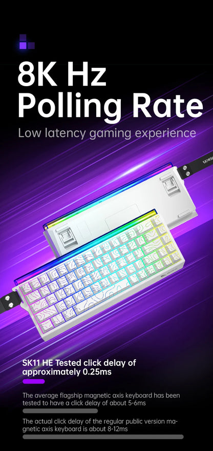 SMAILWOLF SK11 68HE Magnetic Gaming Keyboard Mechanical Wired Professional Gaming 0.01mm Quick Trigger 8KHz 0.25ms RGB Lighting