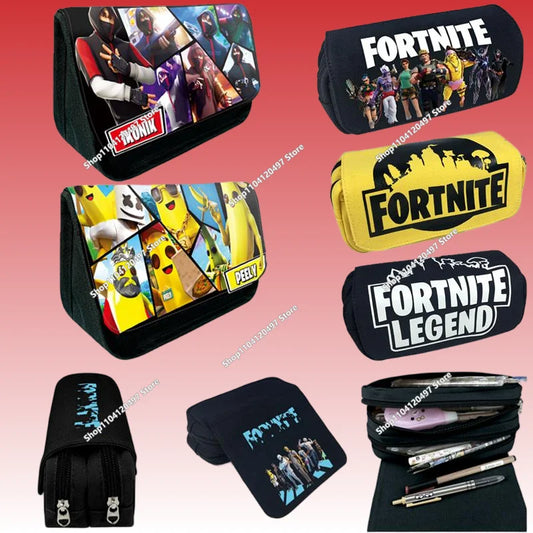 Anime Pencil Bag Kawaii Fortnite Pencil Case Large Capacity Waterproof Handheld Cosplay Pencil Pouch Office Stationary Gift Toy