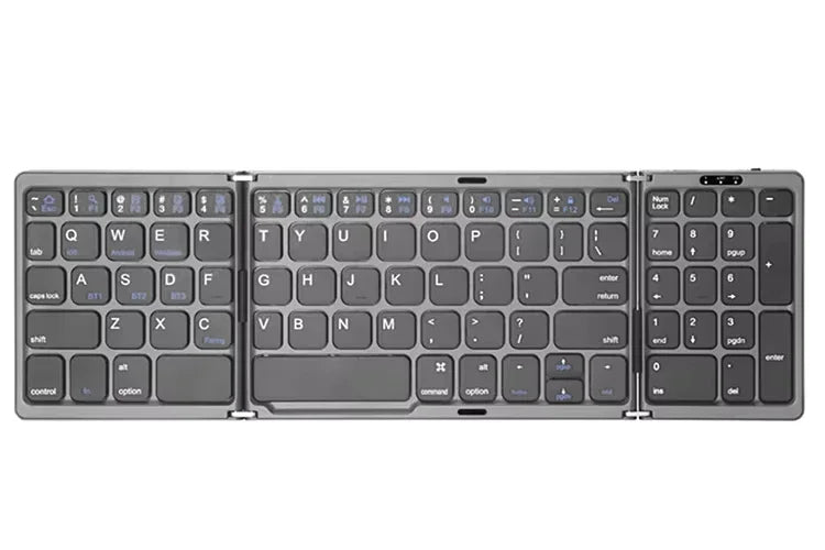 Foldable Wireless Bluetooth Keyboard Rechargeable Folding Keyboard For IPAD Mobile Tablet Notebook Office Mini Wireless keyboard