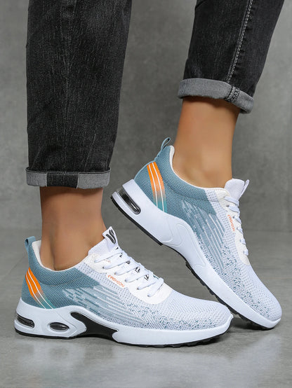 Zapatos para hombre, calzado casual para hombre, malla transpirable, amortiguación de aire, suela suave, zapatillas deportivas modernas con bloques de color