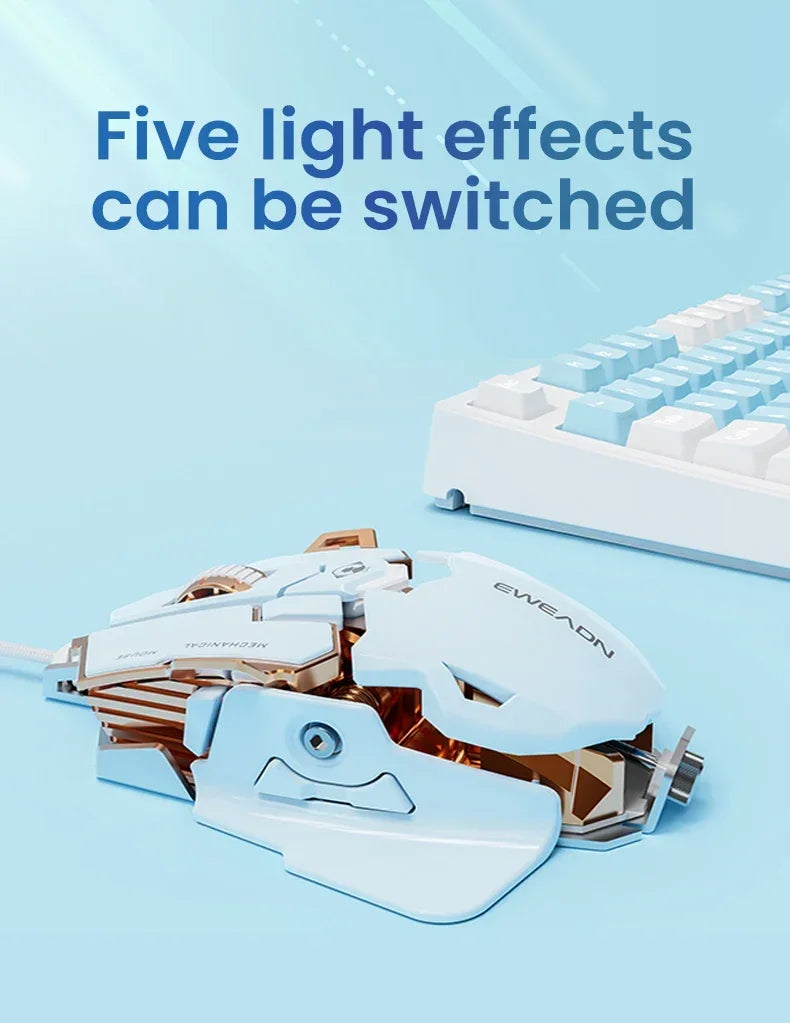 G5 Mechanical E-sports Wired Mouse RGB 9 Button Macro Programming Gaming Mute Mouse 12800 DPI For Desktop Computer Laptop