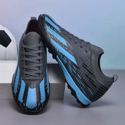 Nouveaux hommes chaussures de Football Futsal bottes de Football en salle Sport Match formation enfants TF crampons herbe cheville vente chaude haute qualité lumière