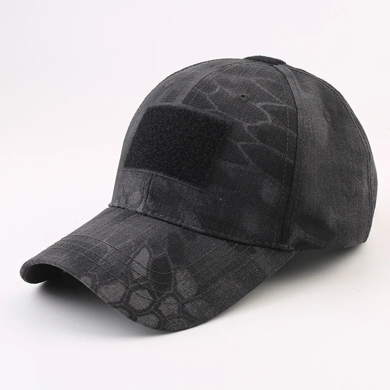 1 pz. Cappellini da baseball mimetici tattici da outdoor per soldati, da combattimento e paintball, cappellino regolabile, cappellini estivi con chiusura a scatto per uomo e donna