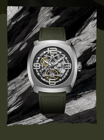 2025 Seagull Men's Mechanical Watches 44MM Skeleton Dial Luxury Man Wristwatch Sapphire Stainless Steel Waterproof Clock 6167