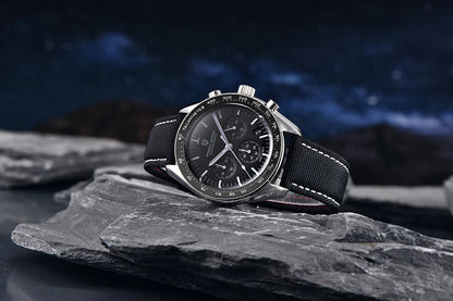 PAGANI DESIGN Moon-ur – Luksus-kvarts-kronograf til mænd, sporty stil, safirglas med antirefleksbehandling, selvlysende display