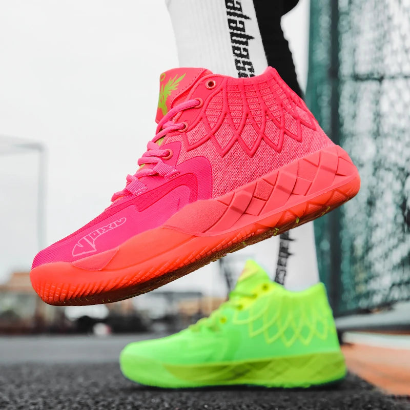Three-ball generation Lamelo Ball basketball shoes Yin-yang high-top practical youth student basketball shoes men's sports shoes