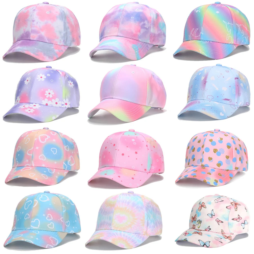 Populære baseballkasketter med tegneserietryk til børn, 54 cm hovedomkreds, til drenge og piger under 10 år – smukke, iøjnefaldende snapback-kasketter BK31