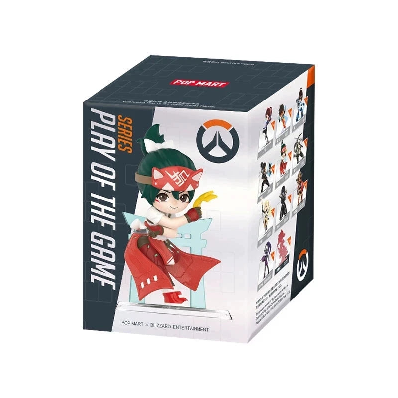 POP MART Genuína Overwatch Play Of The Game Series Blind Box — Figuras colecionáveis em PVC, ornamentos de secretária e modelos de brinquedo para fãs