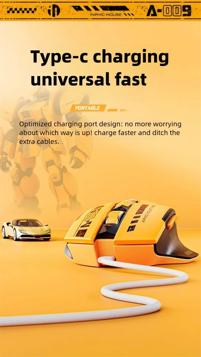 Inphic A9 V2 Wireless Gaming Mouse 12800DPI Rechargeable Ergonomic Bluetooth Compatible Silent Mouse For PC Laptop Computer