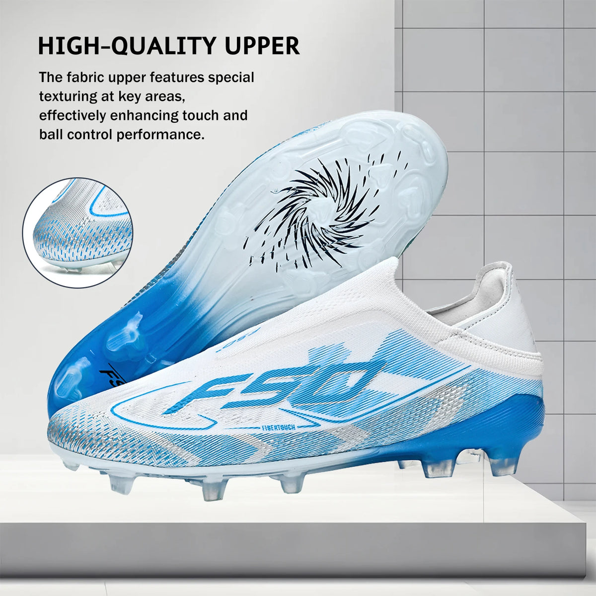 AG/FG Soccer Cleats for Men Women Kids Youth PU Fabric Upper TPU Sole Non-Slip Wear-Resistant for Natural Grass Sports Pitch Tra
