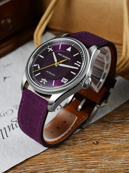 San Martin 39.5mm Men Pilot Watch YN55 Automatic Mechanical Aviation Watches Chinese Style Original Design SN0033 Field Reloj