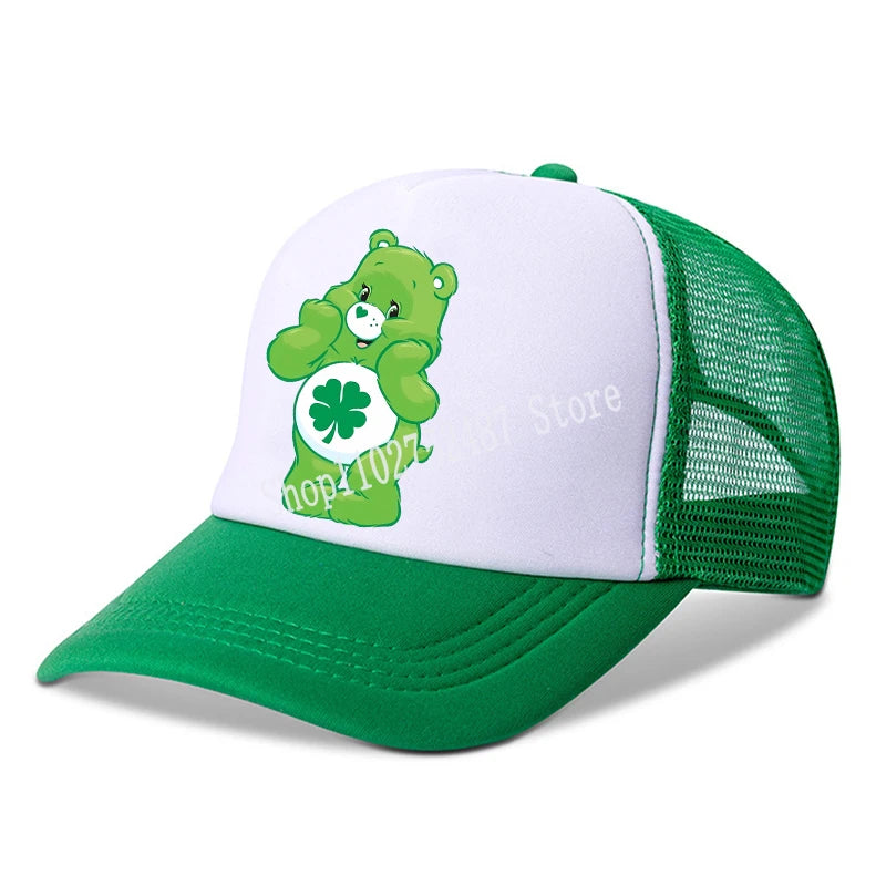 Anime Care Bears baseballová čepice pro dívky a ženy, nová outdoorová sportovní sluneční čepice, letní prodyšná síťovaná sluneční čepice, dětská i dospělá pokrývka hlavy, dárek