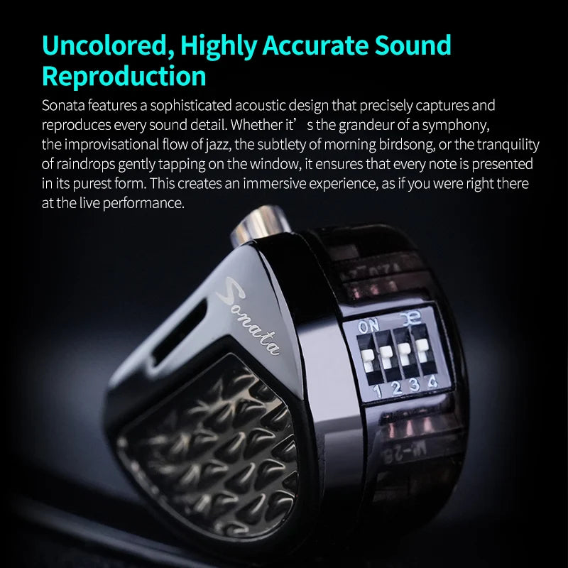 KZ Sonata 28BA Units Upgraded HIFI Headphones On-ear tunable balanced armour unit Wired gaming headphones