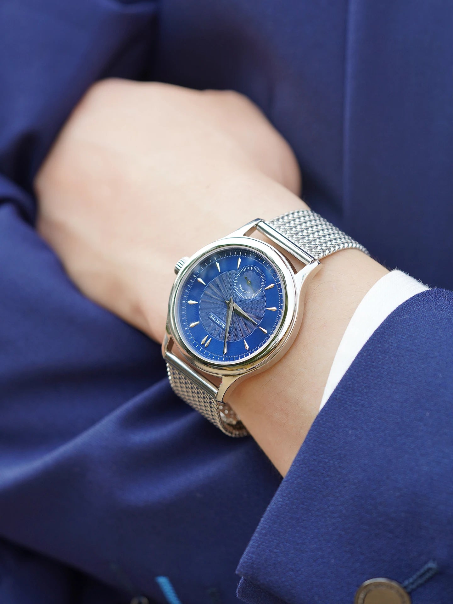 FARASUTE Retro Hangzhou Customized Movement Automatic Mechanical Watch Men Sapphire Stainless Steel Small Second Hand Wristwatch